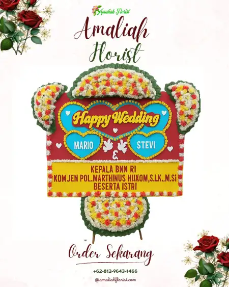 Papan Bunga Pernikahan Betoambari